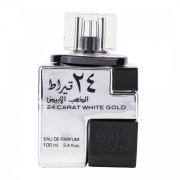 Apa de Parfum 24 Carat White Gold Lattafa Barbati - 100ml de firma original