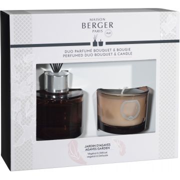 Set Maison Berger Duo Joy Old Pink Jardin d'Agaves Bouquet Parfume 80ml + lumanare parfumata 80g ieftin