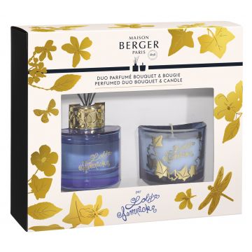 Set Maison Berger Duo Lolita Lempicka Blue Bouquet Parfume 80ml + lumanare parfumata 80g de firma original