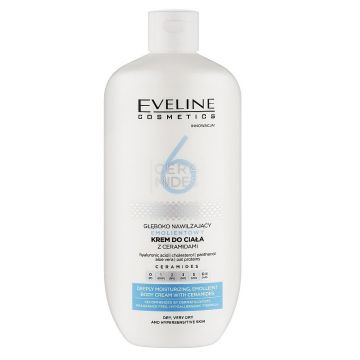 Crema de corp hidratanta pentru pielea uscata sau foarte uscata Eveline Cosmetics 6 Ceramides, 350 ml ieftina