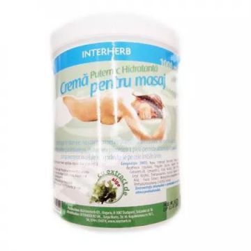 Crema puternic hidratanta pentru masaj cu extract de alge 500 ml Interherb ieftina