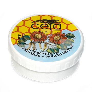 Crema tip balsam cu galbenele,propolis si muguri plop 20 g de firma originala