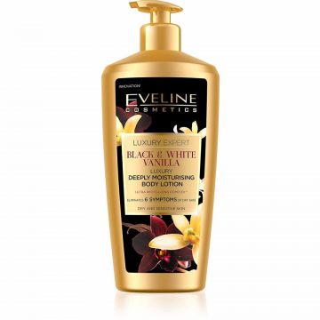 Lotiune de corp Eveline Cosmetics Luxury Expert Black&White Vanilla (Concentratie: Lotiune de Corp, Gramaj: 350 ml) de firma originala