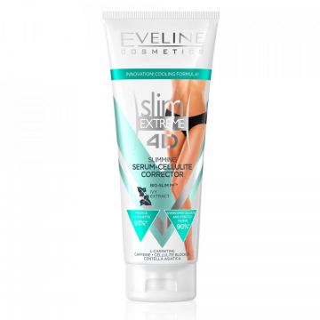 Ser anticelulitic si antivergeturi Slim Extreme 4D, Eveline Cosmetics, 250 ml (Gramaj: 250 ml, Concentratie: Crema anticelulitica) de firma originala