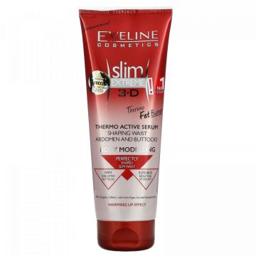 Ser modelator termoactiv Slim Extreme 4D, Eveline Cosmetics, 250 ml (Gramaj: 250 ml, Concentratie: Crema anticelulitica) ieftina