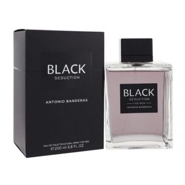 Apa de Toaleta Antonio Banderas Seduction in Black, Barbati, 200 ml la reducere