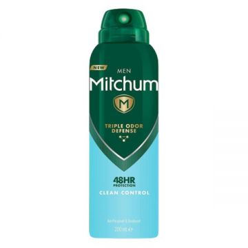 Deodorant Antiperspirant Spray - Mitchum Clean Control Men Deodorant Spray 48hr, 200 ml de firma original