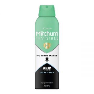 Deodorant Antiperspirant Spray - Mitchum Invisible Clear Fresh Women Deodorant Spray 48hr, 200 ml ieftin