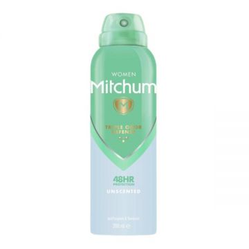 Deodorant Antiperspirant Spray - Mitchum Unscented Women Deodorant Spray 48hr, 200 ml ieftin