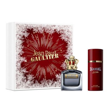 Set cadou Jean Paul Gaultier Scandal Pour Homme, Apa de Toaleta, 100 ml + Doodorant Spay, 150 ml de firma original