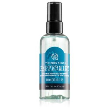 The Body Shop Peppermint Foot Spray deodorant pentru picioare cu efect racoritor