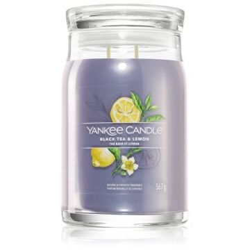 Yankee Candle Black Tea & Lemon lumânare parfumată