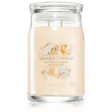 Yankee Candle Soft Wool & Amber lumânare parfumată ieftin