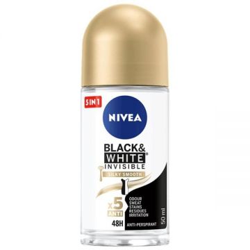 Deodorant Roll-On - Nivea Black&White Invisible Silky Smooth, 50 ml de firma original