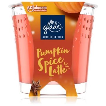 GLADE Pumpkin Spice Latté lumânare parfumată cu parfum Fresh Pumpkin, Caramel, Rich Spice de firma original