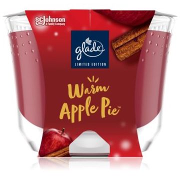 GLADE Warm Apple Pie lumânare parfumată cu parfum Apple, Cinnamon, Baked Crisp