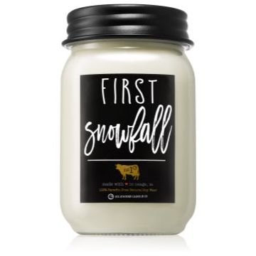 Milkhouse Candle Co. Farmhouse First Snowfall lumânare parfumată Mason Jar