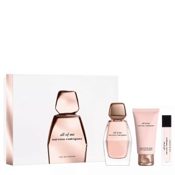 Set cadou All Of Me Narciso Rodriguez, Femei Apa de Parfum 90 ml + Lotiune de corp, 50 ml + mini Apa de Parfum 10 ml de firma original