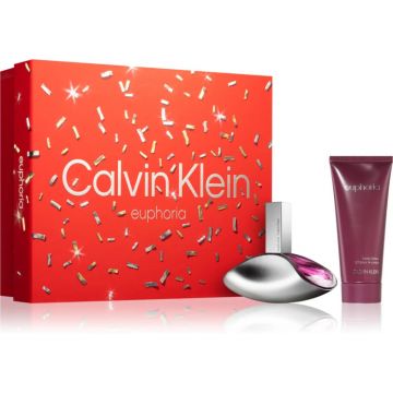 Set Cadou Calvin Klein Euphoria, Femei, Apa de Parfum. 100 ml + Lotiune de corp, 100 ml de firma original