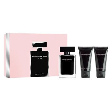 Set Cadou Narciso Rodriguez For Her, Apa de Toaleta 50 ml + Lotiune de corp, 50 ml + Gel de dus, 50 ml