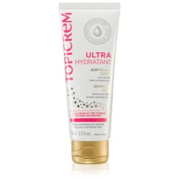 Topicrem UH BODY Ultra-Moisturizing Sparkling Body lapte de corp intens hidratant cu particule stralucitoare