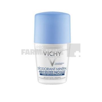 Vichy Deodorant roll-on mineral fara saruri de aluminiu 48h 50 ml ieftin