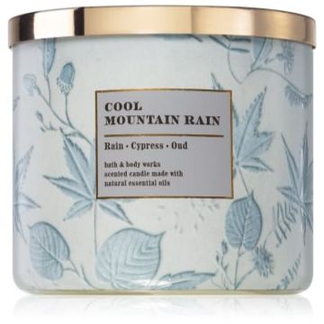 Bath & Body Works Cool Mountain Rain lumânare parfumată de firma original