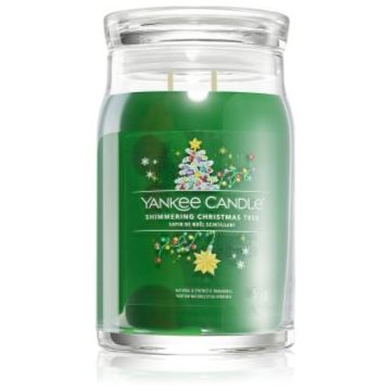 Yankee Candle Shimmering Christmas Tree lumânare parfumată Signature ieftin