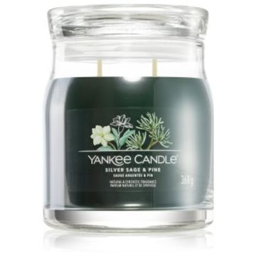 Yankee Candle Silver Sage & Pine lumânare parfumată Signature de firma original