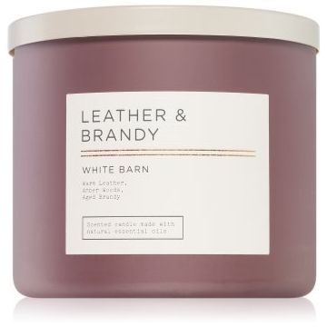 Bath & Body Works Leather & Brandy lumânare parfumată ieftin