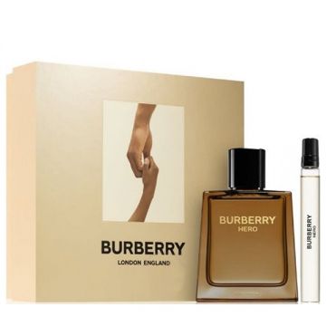 Set cadou Burberry Hero, Barbati Apa de Parfum, 100 ml + 10 ml