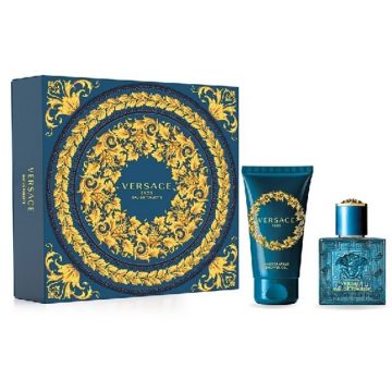 Set Cadou Versace Eros, Apa de toaleta, Barbati (Continut set: 30 ml Apa de toaleta + 50 ml Gel de dus)