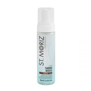 Spuma Profesionala Autobronzanta Transparenta - St.Moriz Professional Clear Tanning Mousse Medium Dark, 200 ml de firma originala