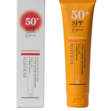 Crema Solara Rezistenta la Apa pentru Corp SPF 50 cu Ganoderma Bioearth, 150 ml