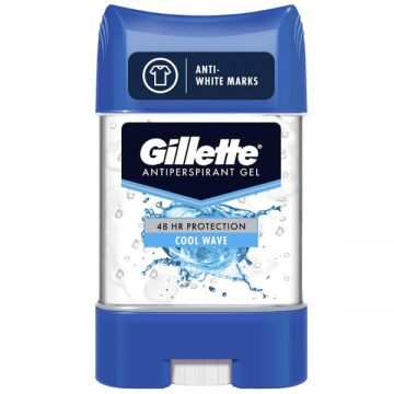 Deodorant Antiperspirant Gel Stick - Gillette Cool Wave Anti-White Marks, 70 ml de firma original