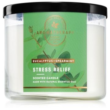 Bath & Body Works Stress Relief Eucalyptus & Spearmint lumânare parfumată Stress Relief ieftin