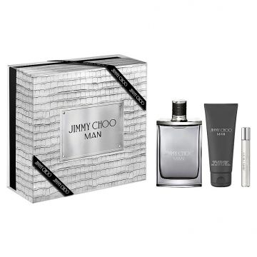 Set Cadou Jimmy Choo Man Apa de Toaleta, 100 ml + Gel de dus, 100 ml + Apa de Toaleta, 7.5 ml (Continut set: 100 ml Apa de toaleta + 100 ml gel de dus + 7.5 ml mini)