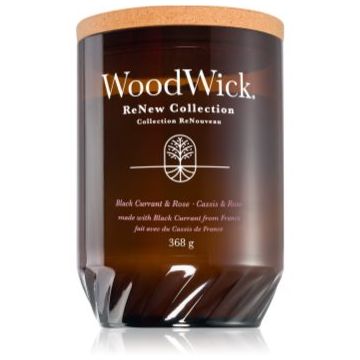 Woodwick Black Currant & Rose lumânare parfumată ieftin