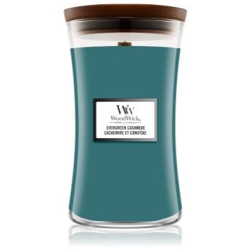 Woodwick Evergreen Cashmere lumânare parfumată ieftin