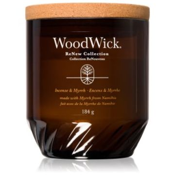 Woodwick Incense & Myrrh lumânare parfumată