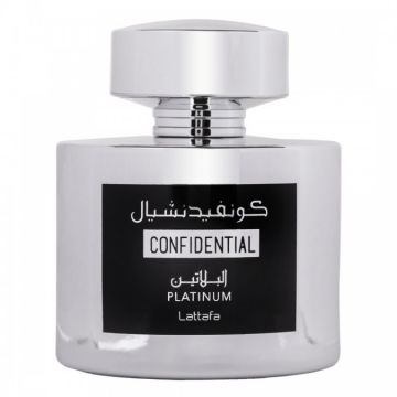 Apa de Parfum Confidential Platinum Lattafa Barbati - 100ml ieftin