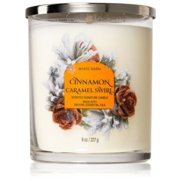 Bath & Body Works Cinnamon Caramel Swirl lumânare parfumată de firma original