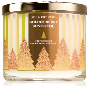 Bath & Body Works Golden Berry Mistletoe lumânare parfumată de firma original