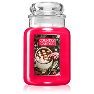 Country Candle Peppermint & Cocoa lumânare parfumată