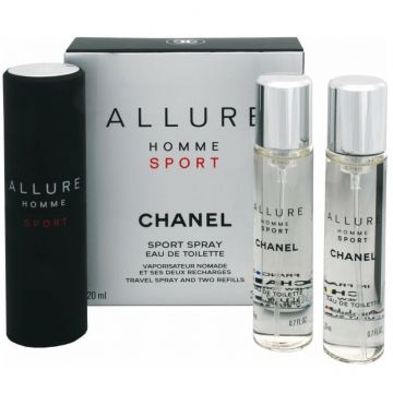 Set Apa de toaleta Chanel Allure Homme Sport, Barbati, Apa de Toaleta (Concentratie: Apa de Toaleta, Gramaj: 3 x 20 ml) de firma original