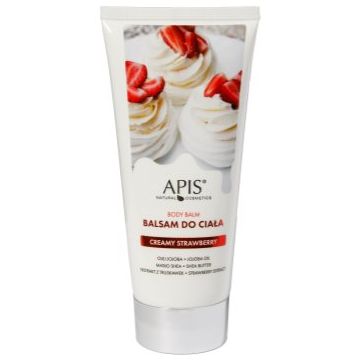 Apis Natural Cosmetics Creamy Strawberry balsam de corp hidratant de firma originala