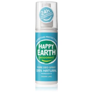 Happy Earth 100% Natural Deodorant Spray Cedar Lime deodorant