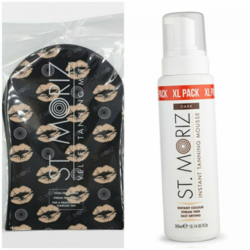 Set Autobronzare Profesionala St Moriz Spuma XL Dark + Manusa Aplicare de firma originala