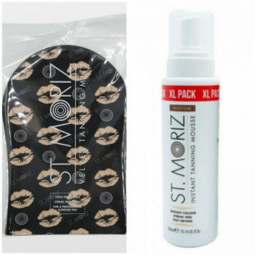 Set Autobronzare Profesionala St Moriz Spuma XL Medium + Manusa Aplicare de firma originala