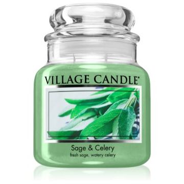 Village Candle Sage & Celery lumânare parfumată